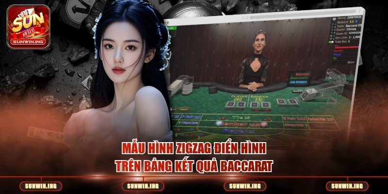 Mẫu hình zigzag điển hình trên bảng kết quả baccarat